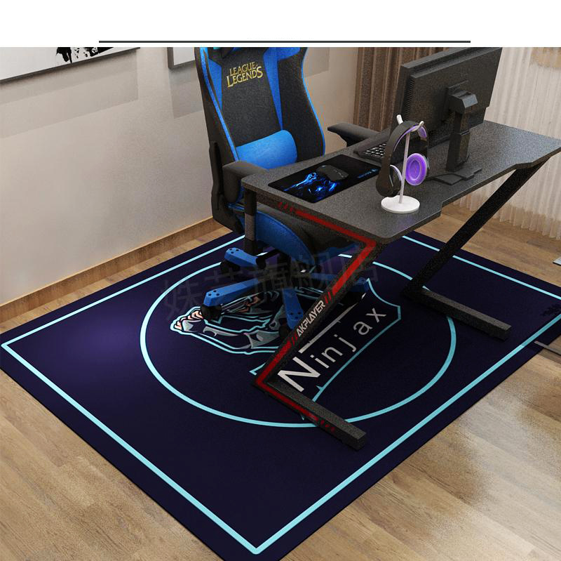New gaming carpet anti slip rubber mat e-sport gaming rolling chair mat for gaming chair