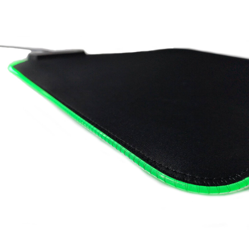 Custom 14 colors USB port LED rubber gaming mouse pad anti slip glow lighting gamer RGB mouse pad