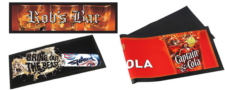 digital printing promotion gift beer mat rubber bar mat rubber bar runner