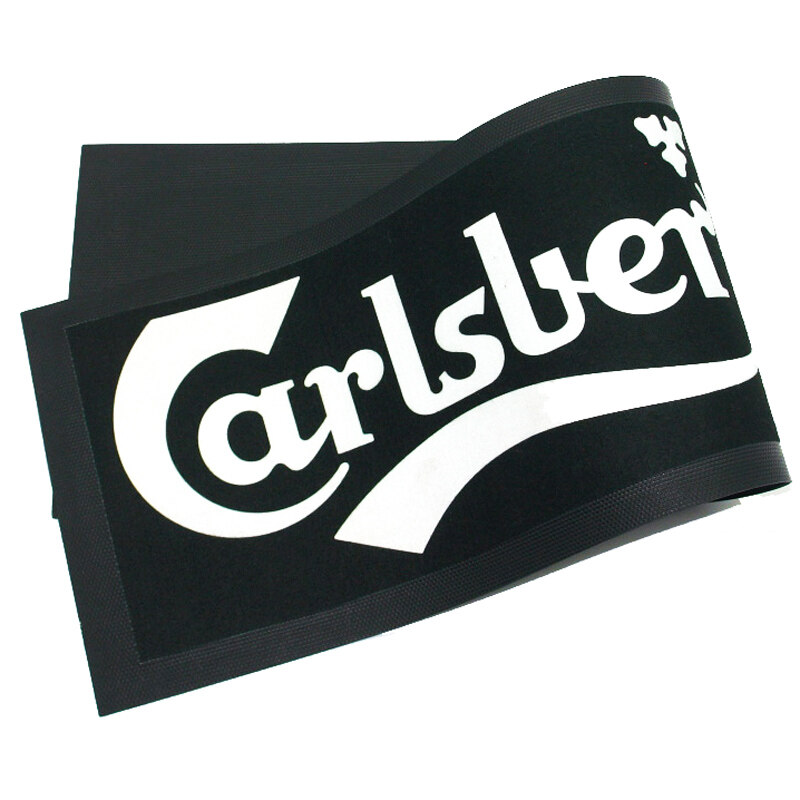 custom digital printing nitrile rubber bar runner bar mat liquid absorbent felt beer bar mat