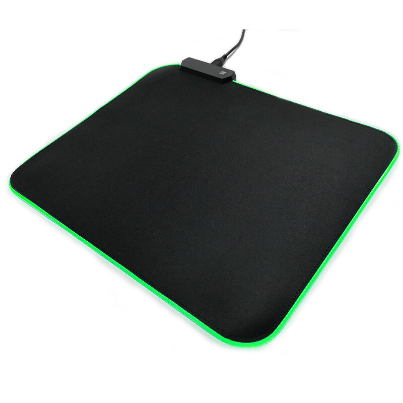 Custom 14 colors USB port LED rubber gaming mouse pad anti slip glow lighting gamer RGB mouse pad  