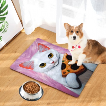 full color dye sublimation printing non slip neoprene rubber base custom printing dog cat pig pet litter pet mats