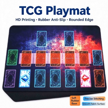 Custom Printed TCG Play Mat, Extended Large Card Game Mat Anti-Scratch Waterproof Neoprene Game Pad for Competitive & Casual Card Gaming