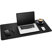 Custom embossed logo PVC leather large size desk protector pad mouse pad writing pad