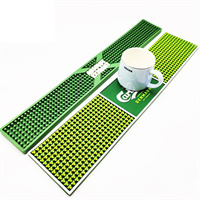 Customized 3D logo glass drinking rubber beer rail mat bar mat