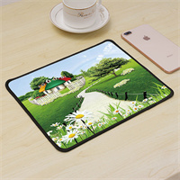 natural rubber non slip custom full color printing office daily use mouse pad